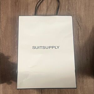 Suitsupply Cream and Black Men's Bag